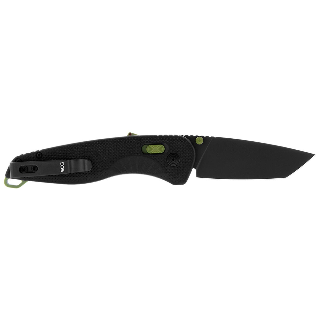 SOG Aegis AT Tanto 3.13" Folding Pocket Knife (Black & Moss) - Clinch River Fishing USA