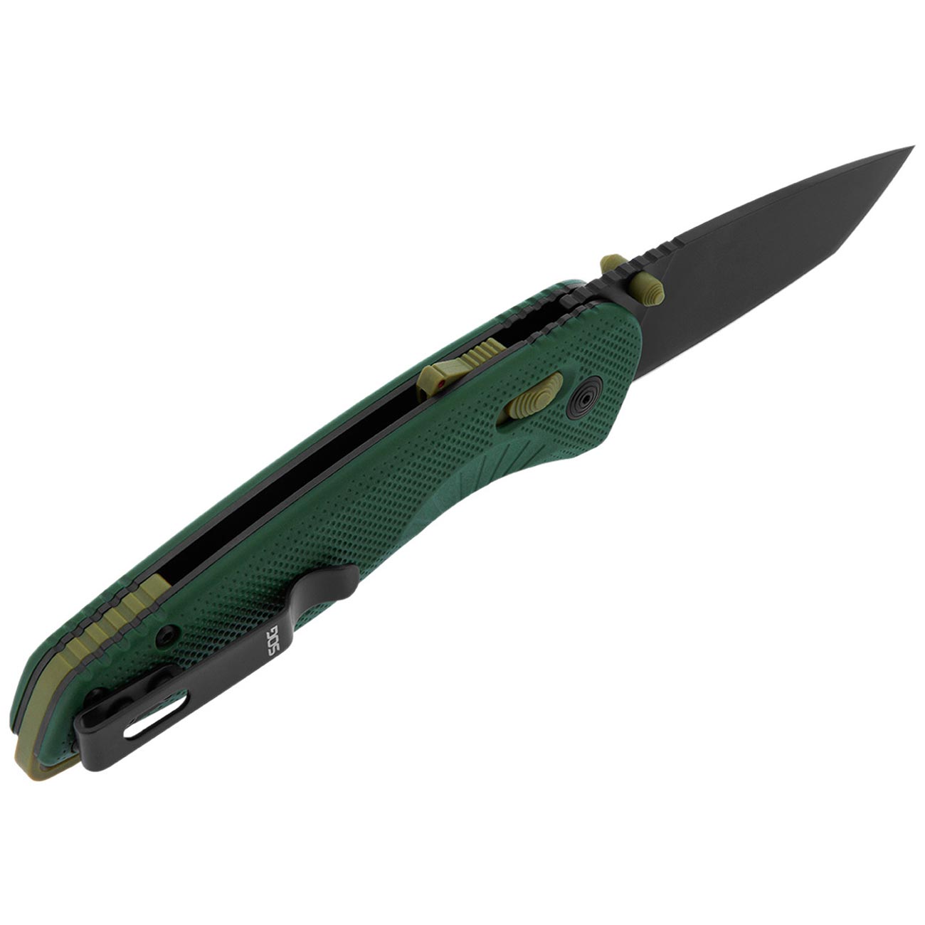 SOG Aegis AT Tanto 3.13" Folding Pocket Knife (Forest & Moss) - Clinch River Fishing USA
