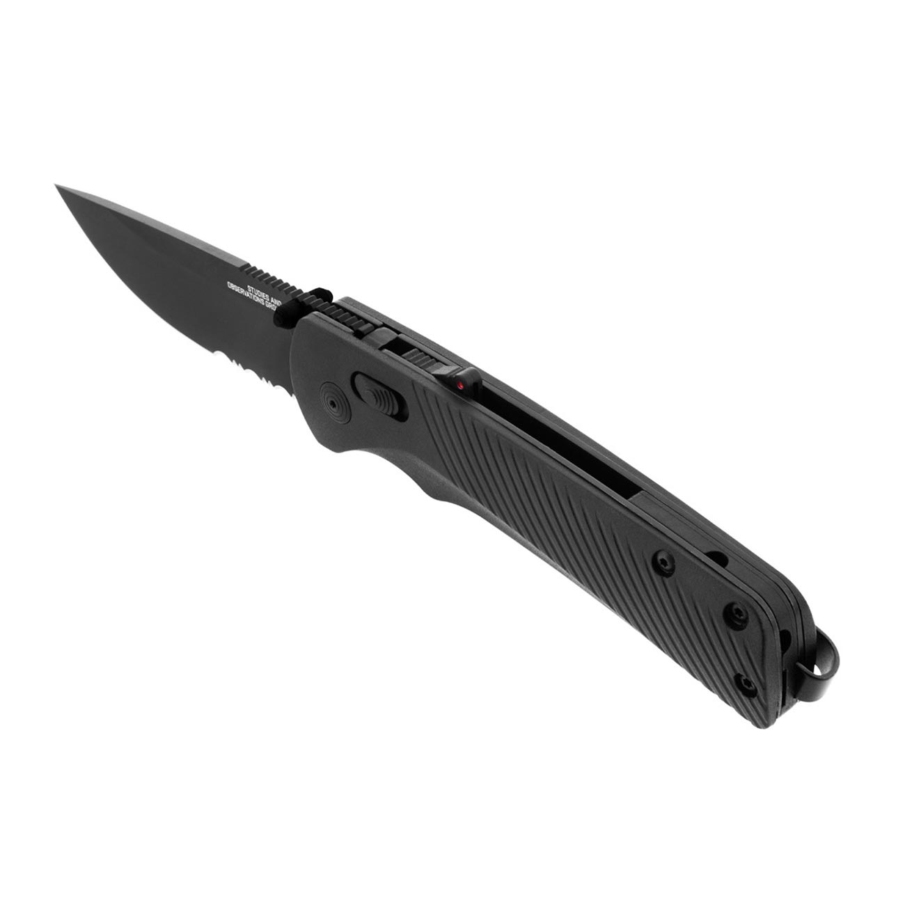 SOG Flash AT Partially Serrated 3.45" Folding Pocket Knife (Blackout) - Clinch River Fishing USA