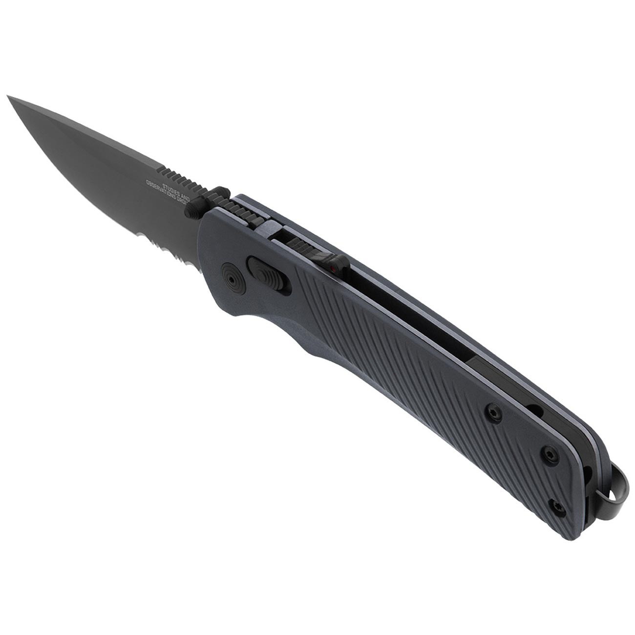 SOG Flash AT Partially Serrated 3.45" Folding Pocket Knife (Urban Grey) - Clinch River Fishing USA