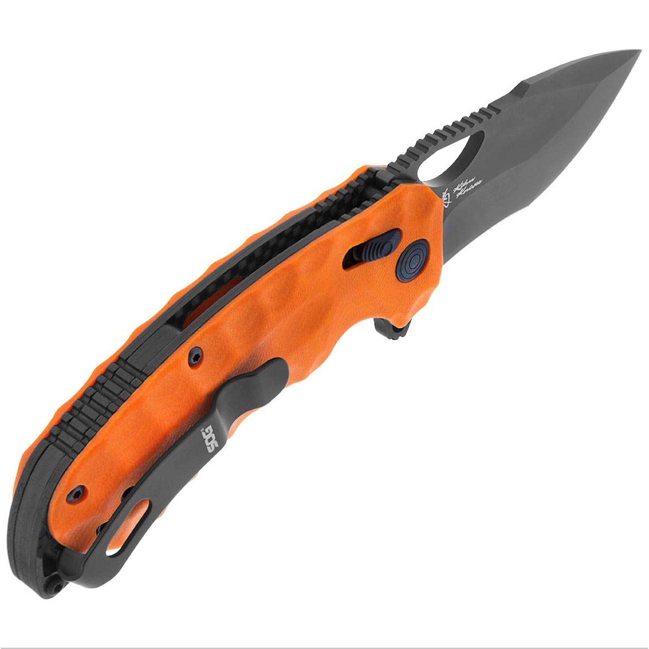 SOG Kiku XR LTE 7.5" Folding Pocket Knife (Blaze Orange) - Clinch River Fishing USA