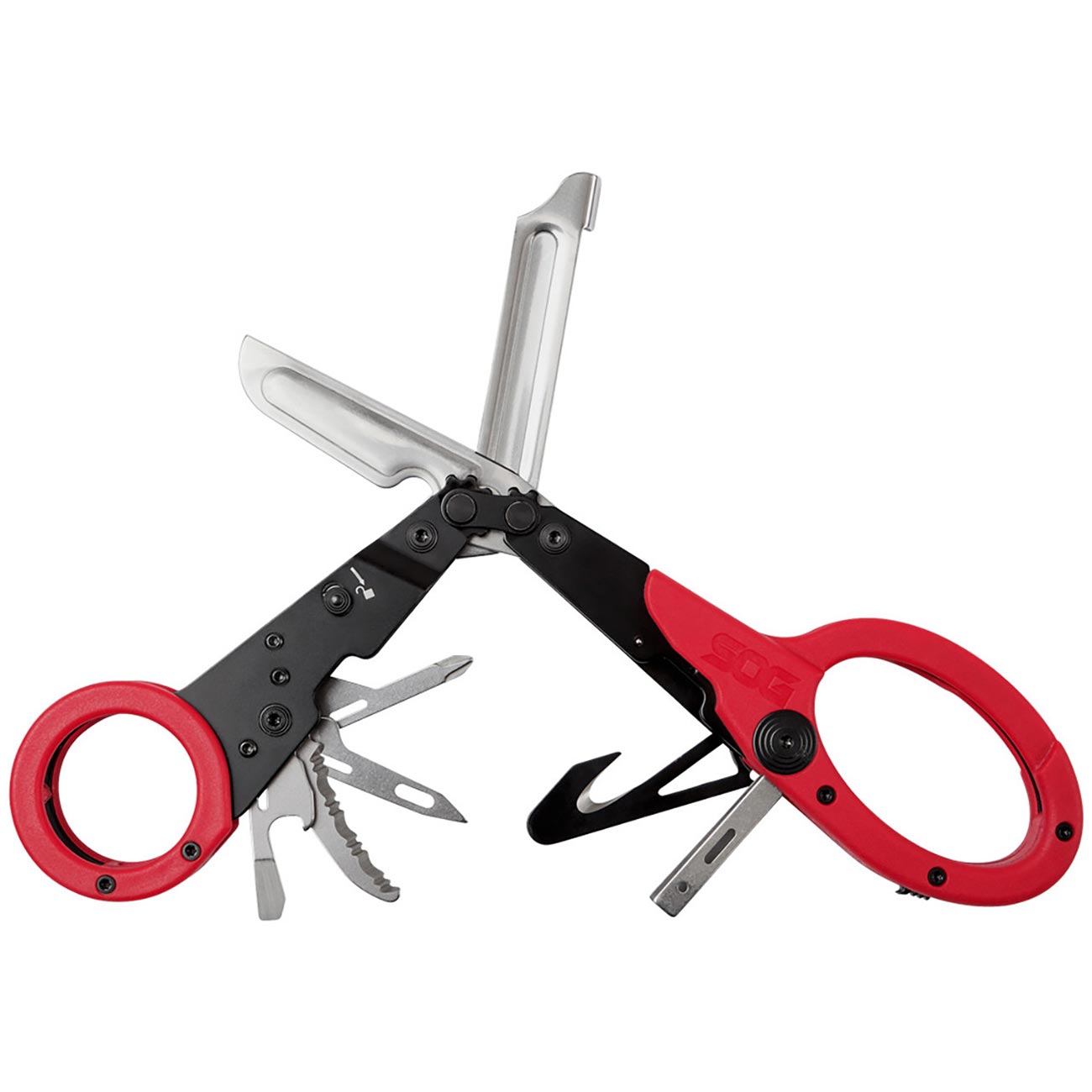 SOG ParaShears 11-In-1 Multi-Tool (Red Handle) - Clinch River Fishing USA