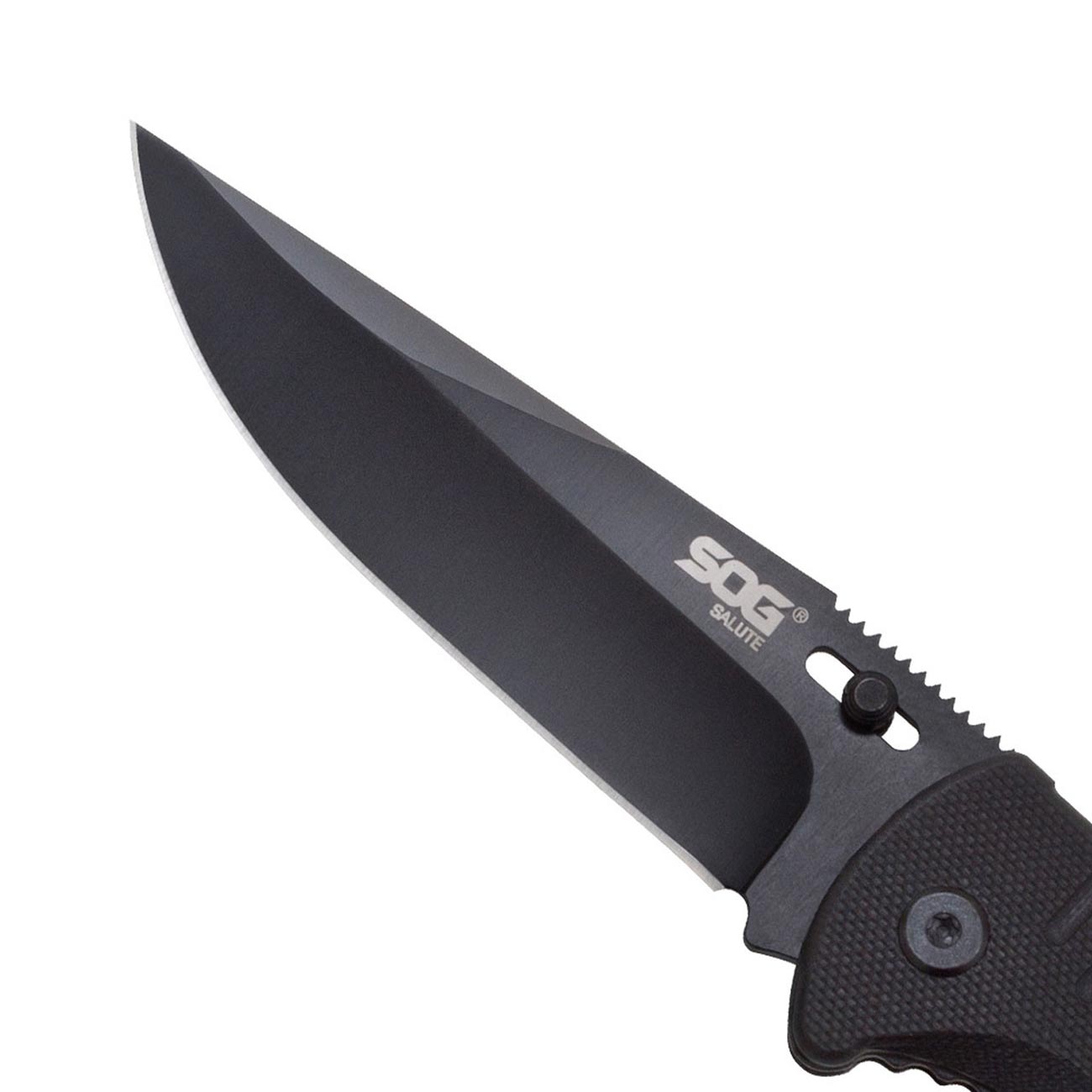 SOG Salute Clip Point Folding Knife with G10 Grips - Clinch River Fishing USA
