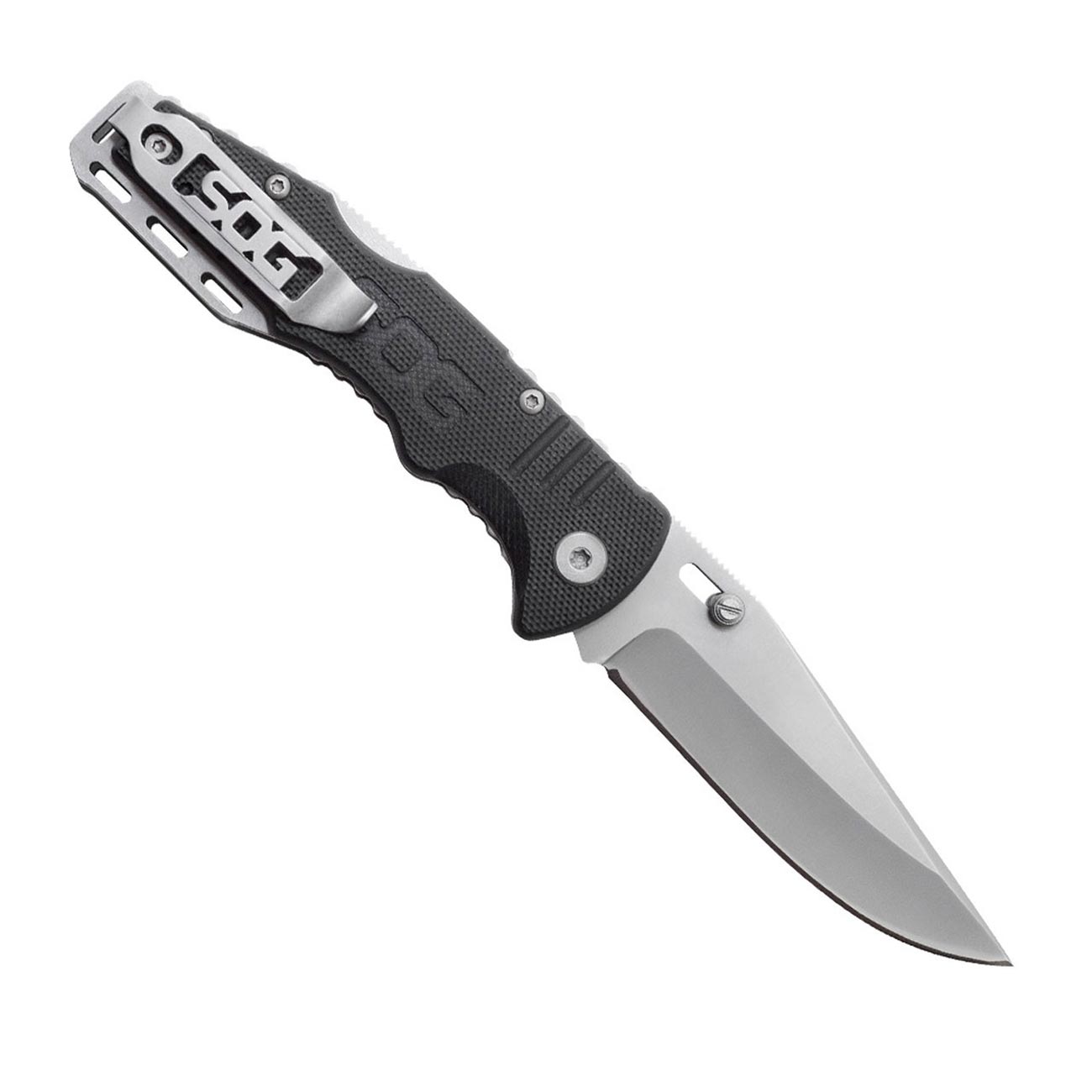 SOG Salute Mini- Bead Blast G10 Handle 3.1" Folding Knife - Clinch River Fishing USA