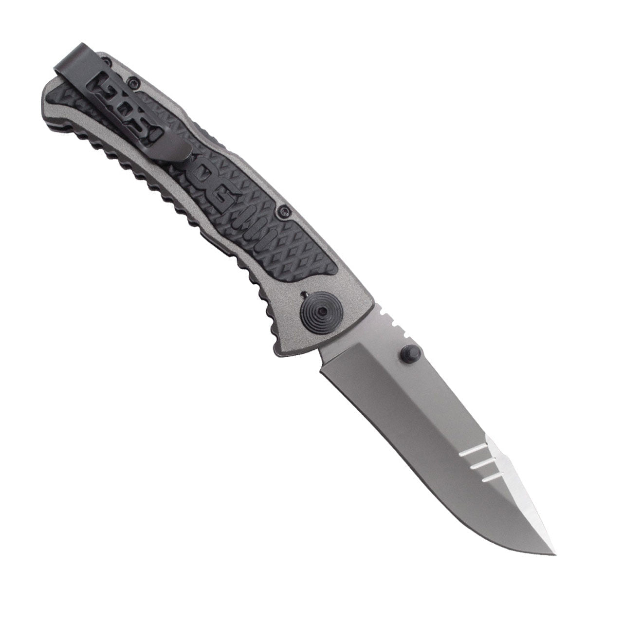 SOG Sideswipe Assisted Folding Knife 3.4" Clip Point Blade Aluminum Handles with GRN Inserts - Clinch River Fishing USA