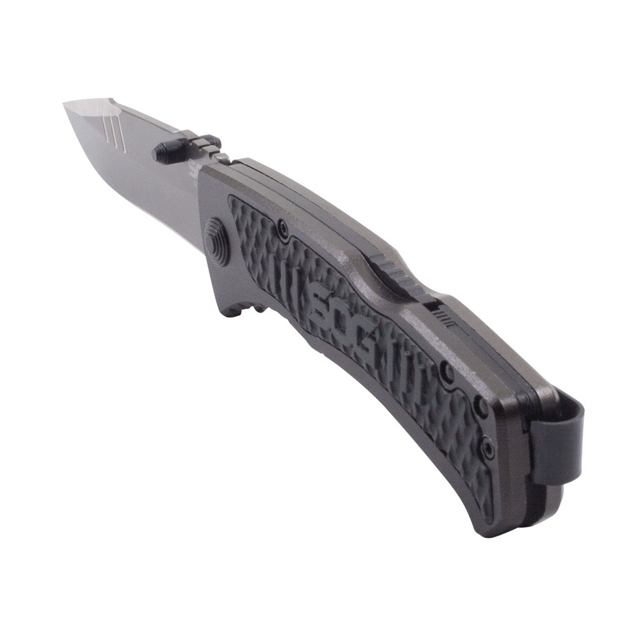SOG Sideswipe Assisted Folding Knife 3.4" Clip Point Blade Aluminum Handles with GRN Inserts - Clinch River Fishing USA