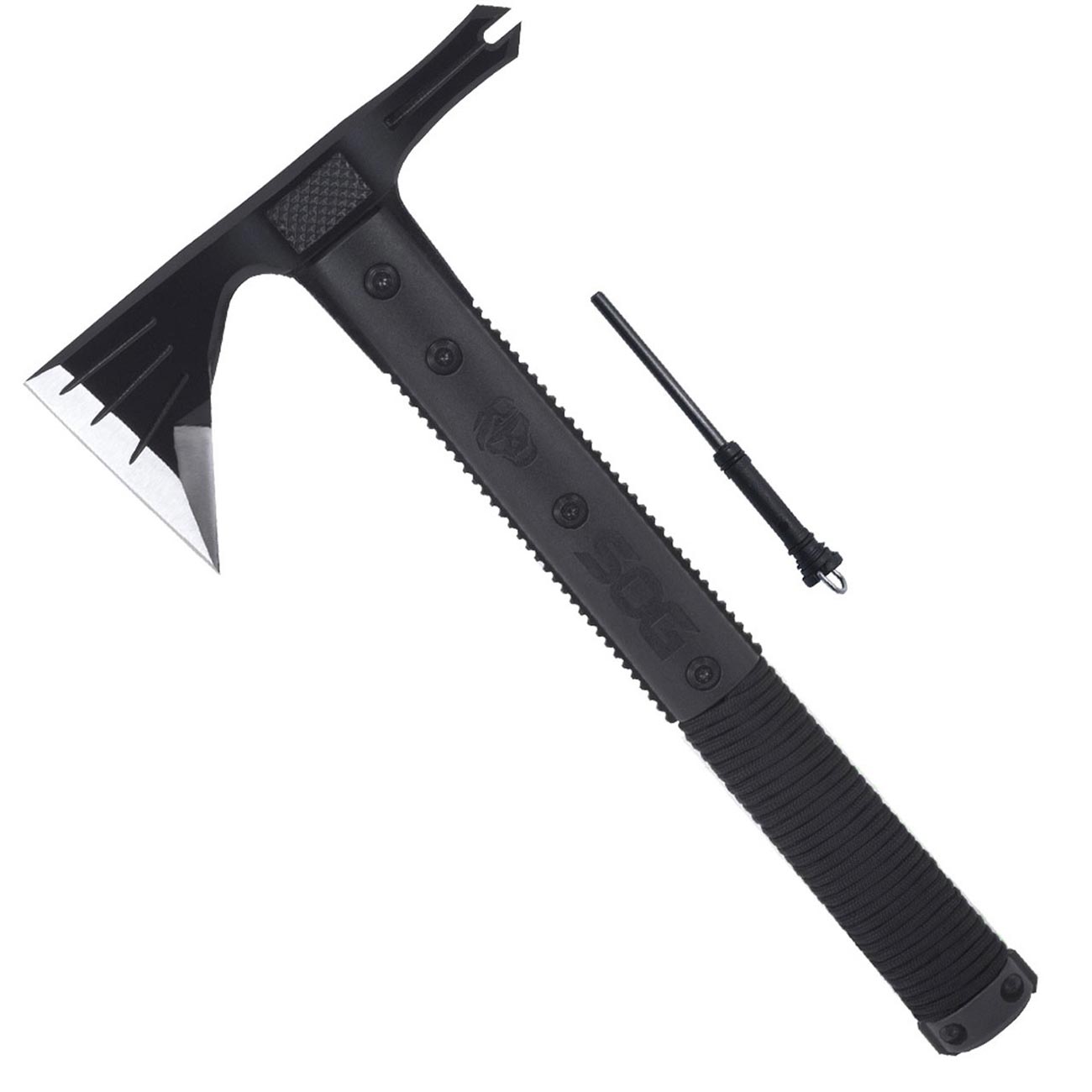 SOG Survival Hawk Tomahawk Black 12.1" Overall Nylon Sheath - Clinch River Fishing USA