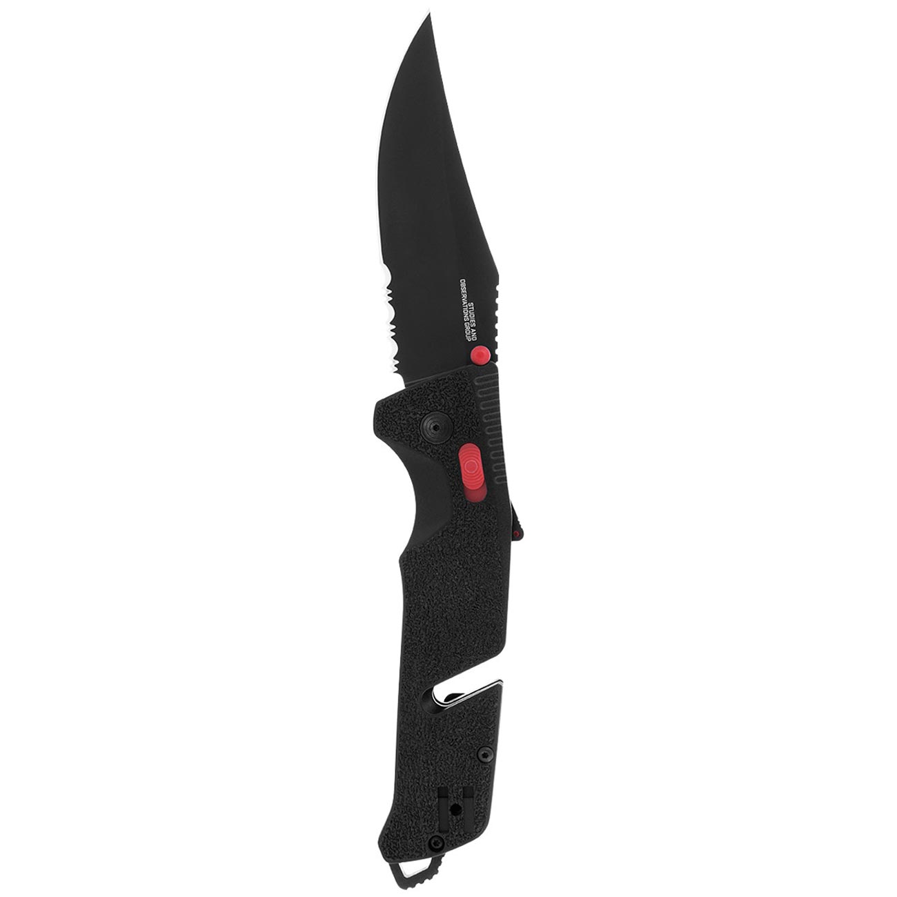SOG Trident AT 3.7" Folding Pocket Knife (Black & Red) - Clinch River Fishing USA