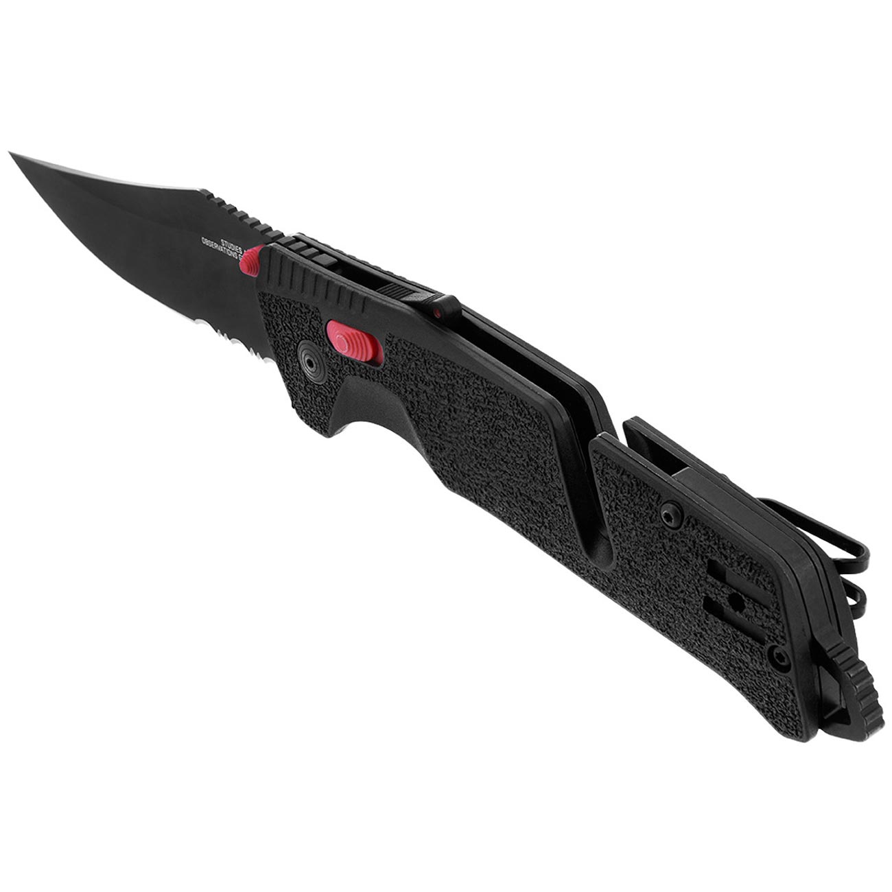 SOG Trident AT 3.7" Folding Pocket Knife (Black & Red) - Clinch River Fishing USA