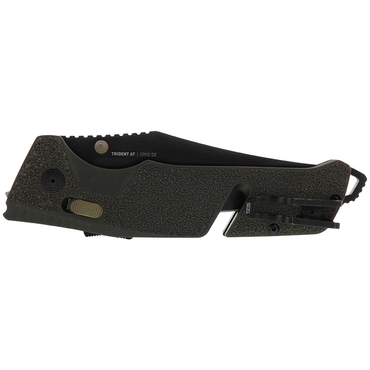 SOG Trident AT 3.7" Folding Pocket Knife (Olive Drab) - Clinch River Fishing USA