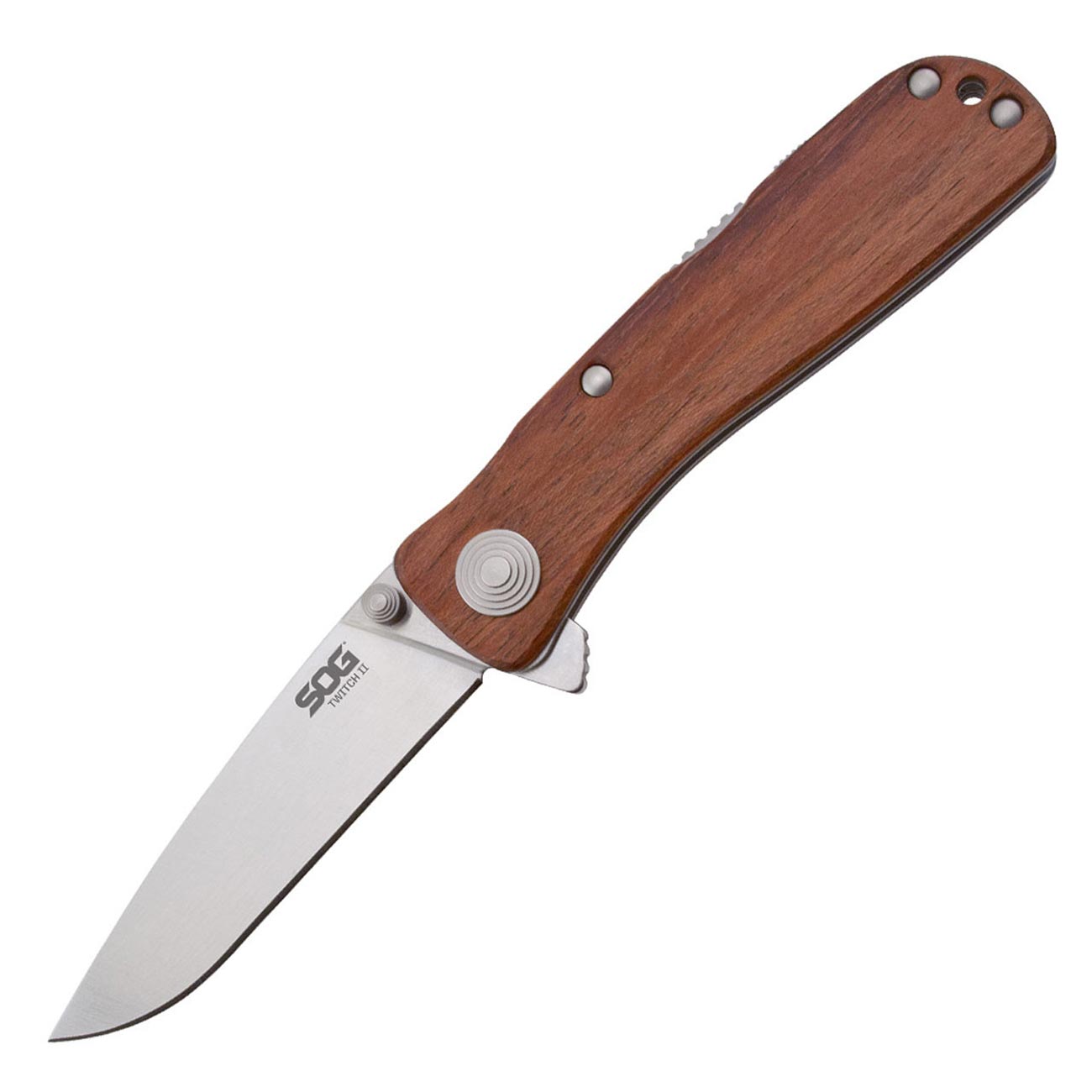 SOG Twitch II - Wood Handle Folding Knife - Clinch River Fishing USA