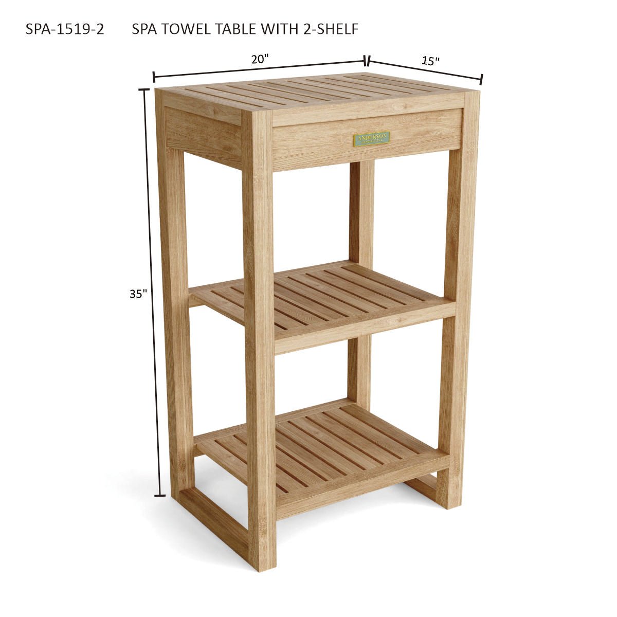 SPA TOWEL TABLE WITH 2-SHELF - Clinch River Fishing USA