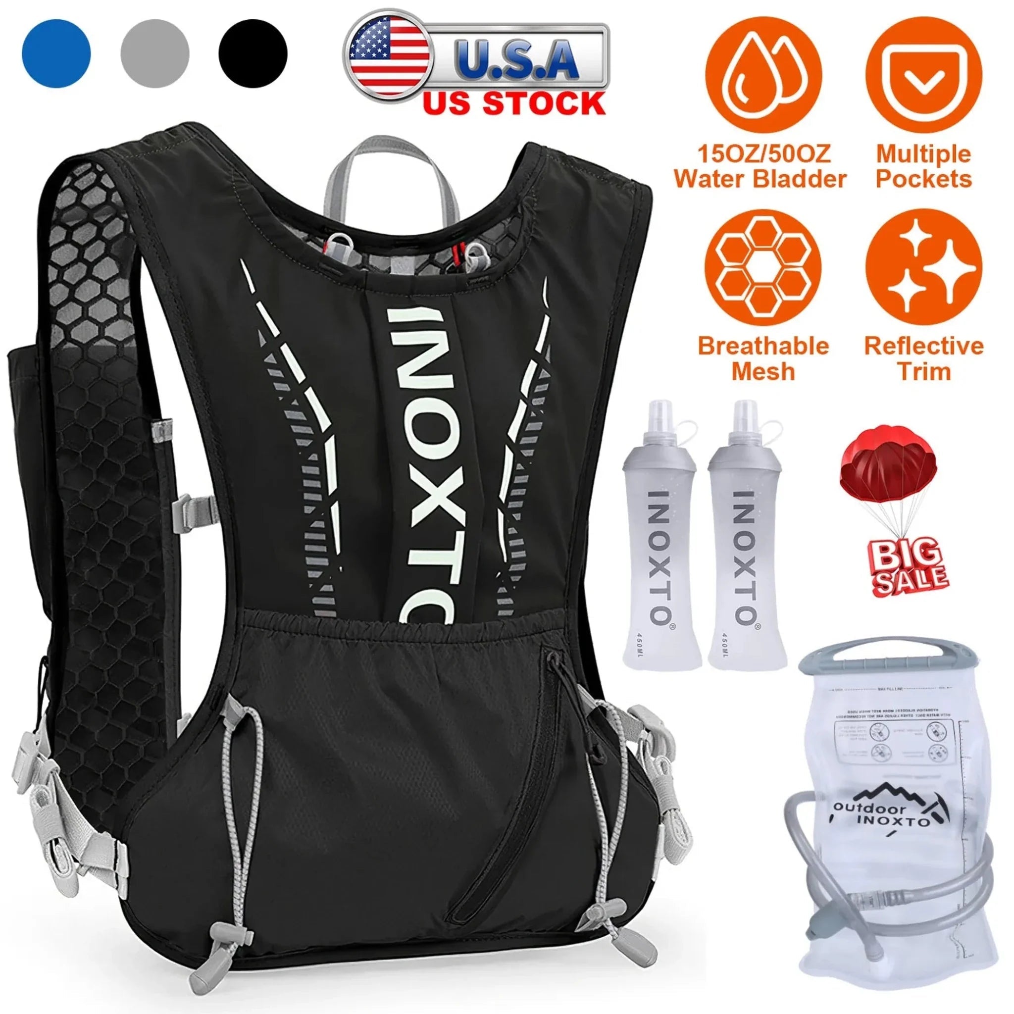 Sport Hydration Vest Running Backpack - Clinch River Fishing USA