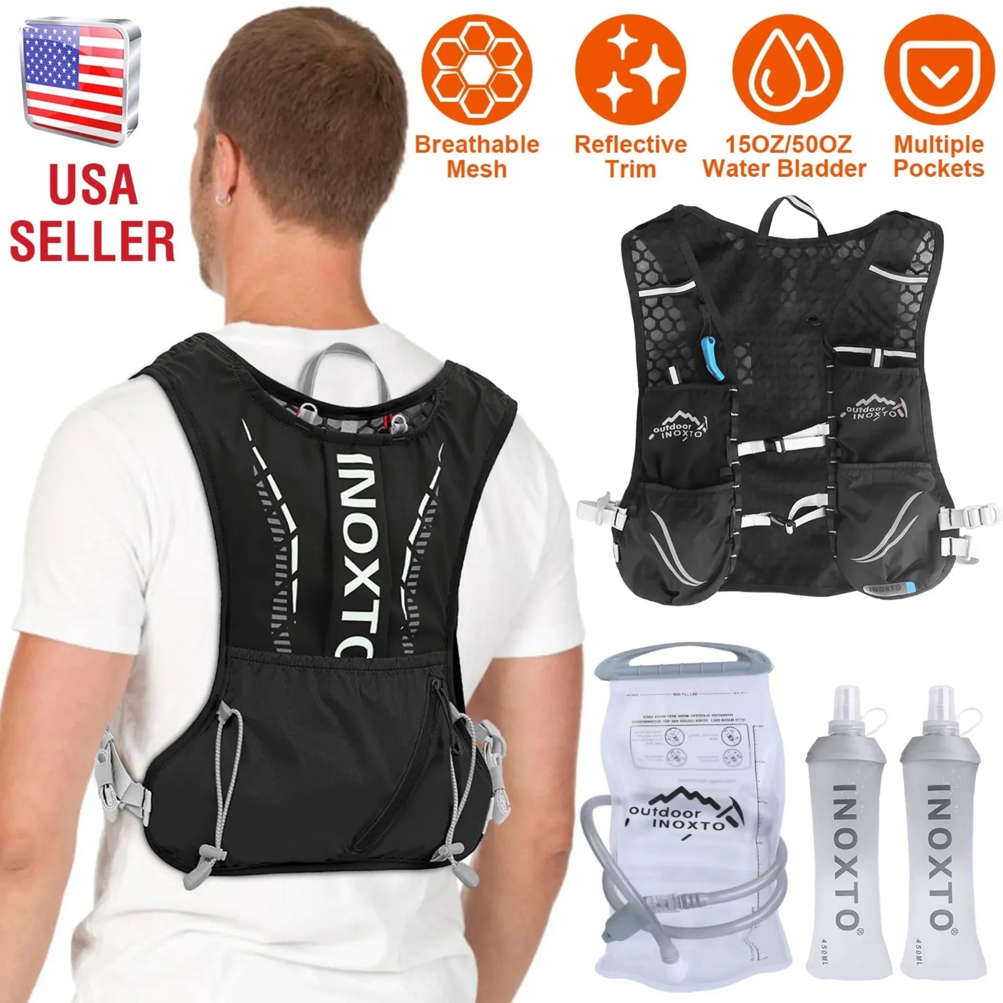 Sport Hydration Vest Running Backpack - Clinch River Fishing USA