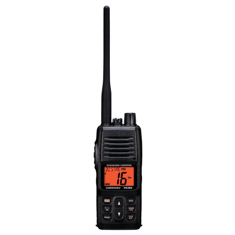 Standard Horizon HX380 5W Commercial Grade Submersible IPX-7 Handheld VHF Radio w/LMR Channels - Clinch River Fishing USA
