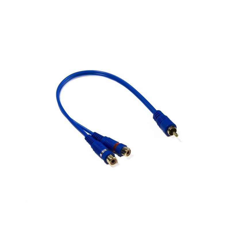 STINGER RCA Y 2F-1M BLUE INTERCONNECT (6") - Clinch River Fishing USA