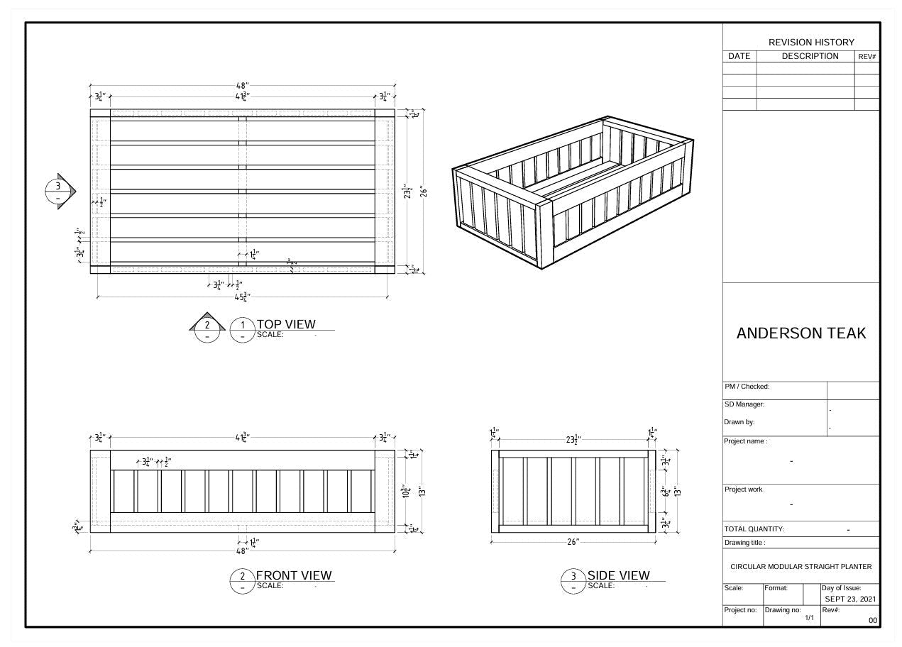 STRAIGHT MODULAR PLANTER - Clinch River Fishing USA