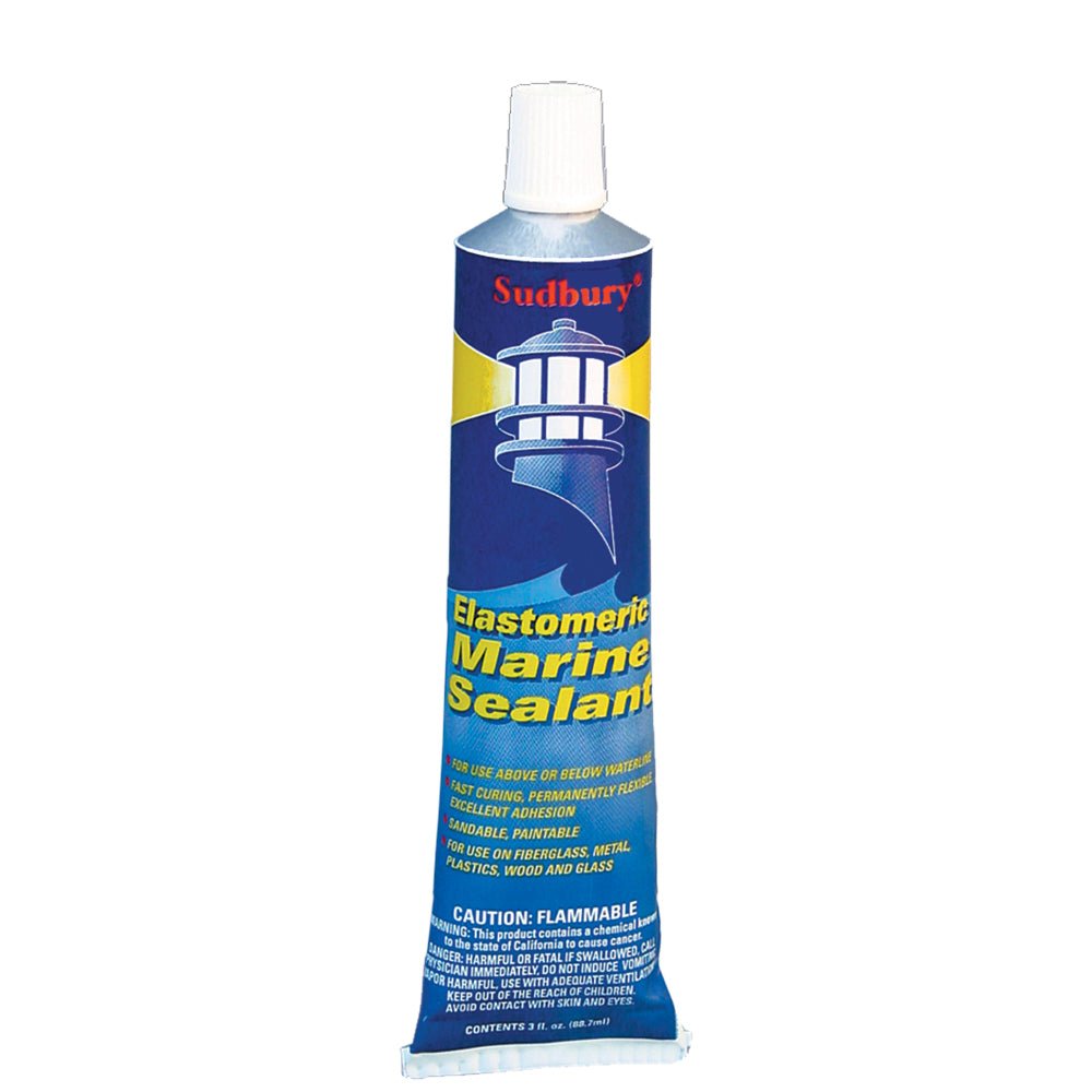 Sudbury Elastomeric 3 oz (89ml) Sealant Tube - White - Clinch River Fishing USA