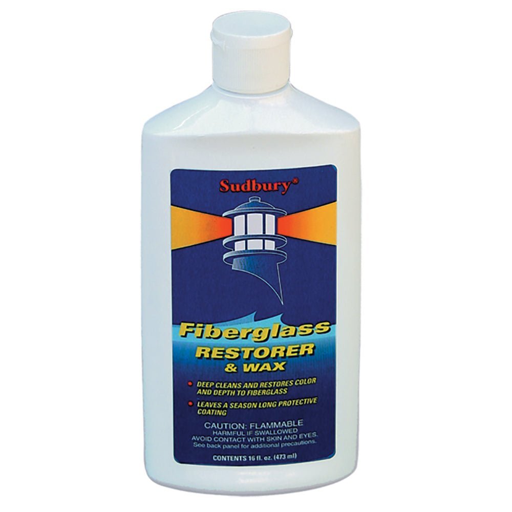 Sudbury One Step Fiberglass Restorer & Wax - 16oz Liquid - Clinch River Fishing USA