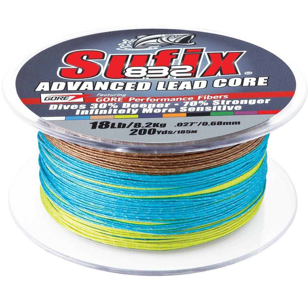 Sufix 832 Advanced Lead Core - 18lb - 10-Color Metered - 200 yds - Clinch River Fishing USA