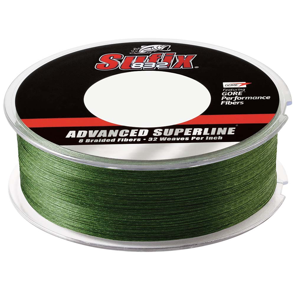 Sufix 832® Advanced Superline® Braid - 10lb - Low - Vis Green - 600 yds - Clinch River Fishing USA