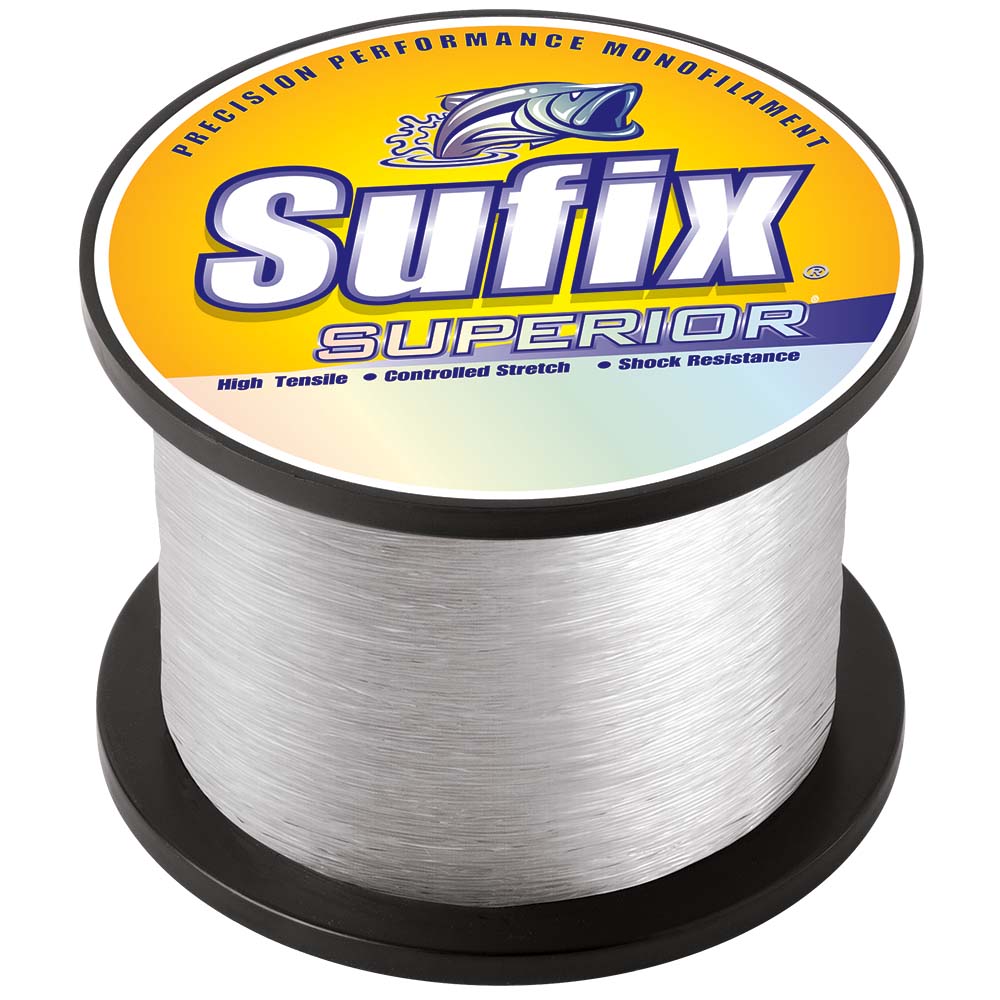 Sufix Superior Clear Monofilament - 20lb - 5875 yds - Clinch River Fishing USA