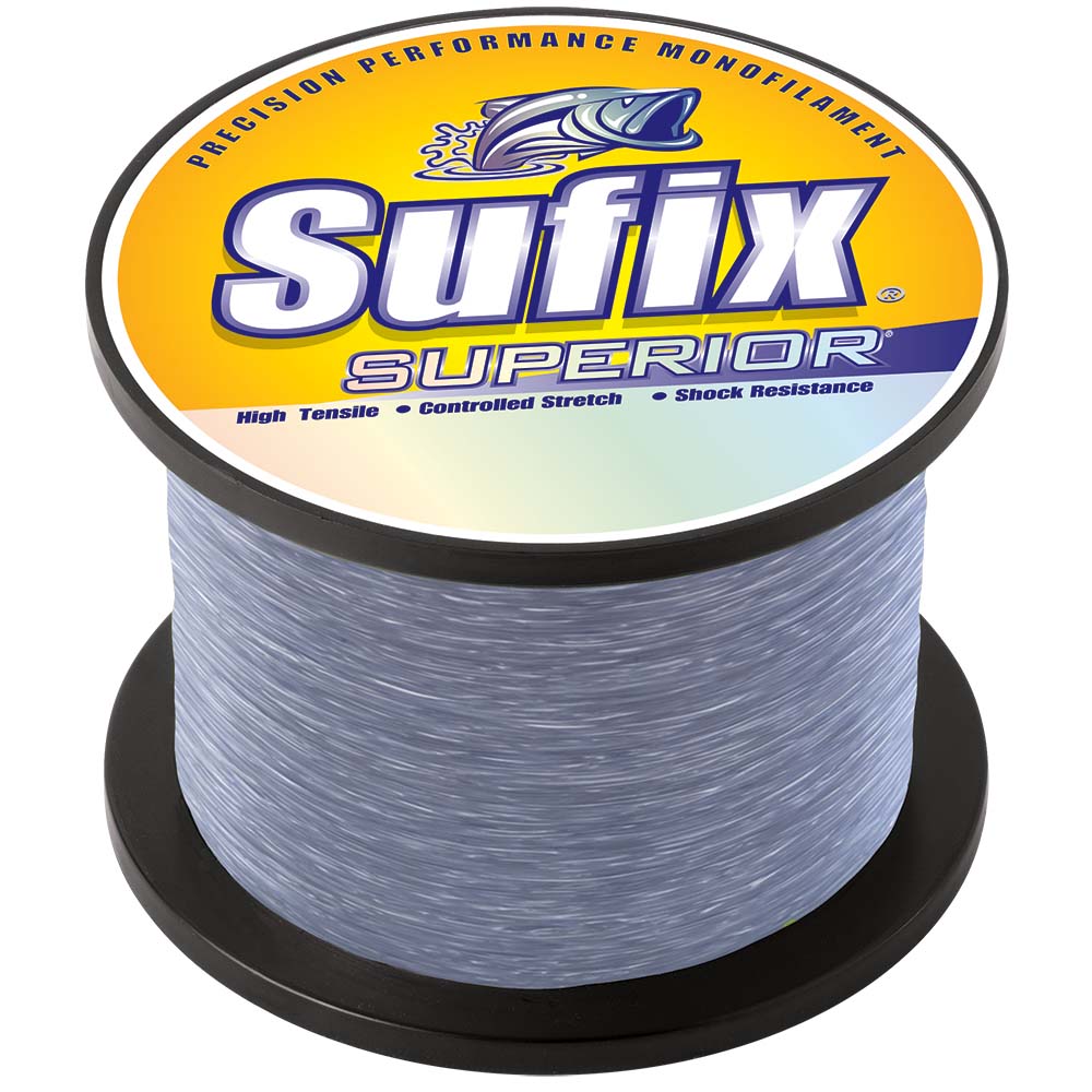 Sufix Superior Smoke Blue Monofilament - 40lb - 3275 yds - Clinch River Fishing USA