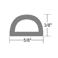 Taco Marine 5/8 Neoprene Seal 10 Ft