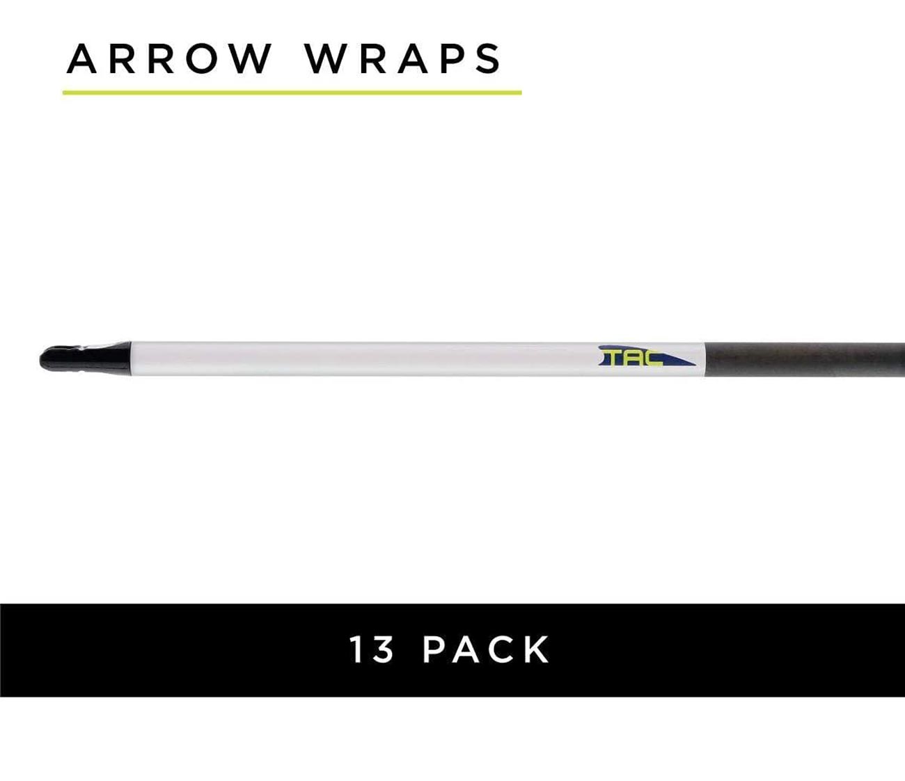 Tac Vanes 4.625" Standard Arrow Wraps - White (13 pack) - Clinch River Fishing USA