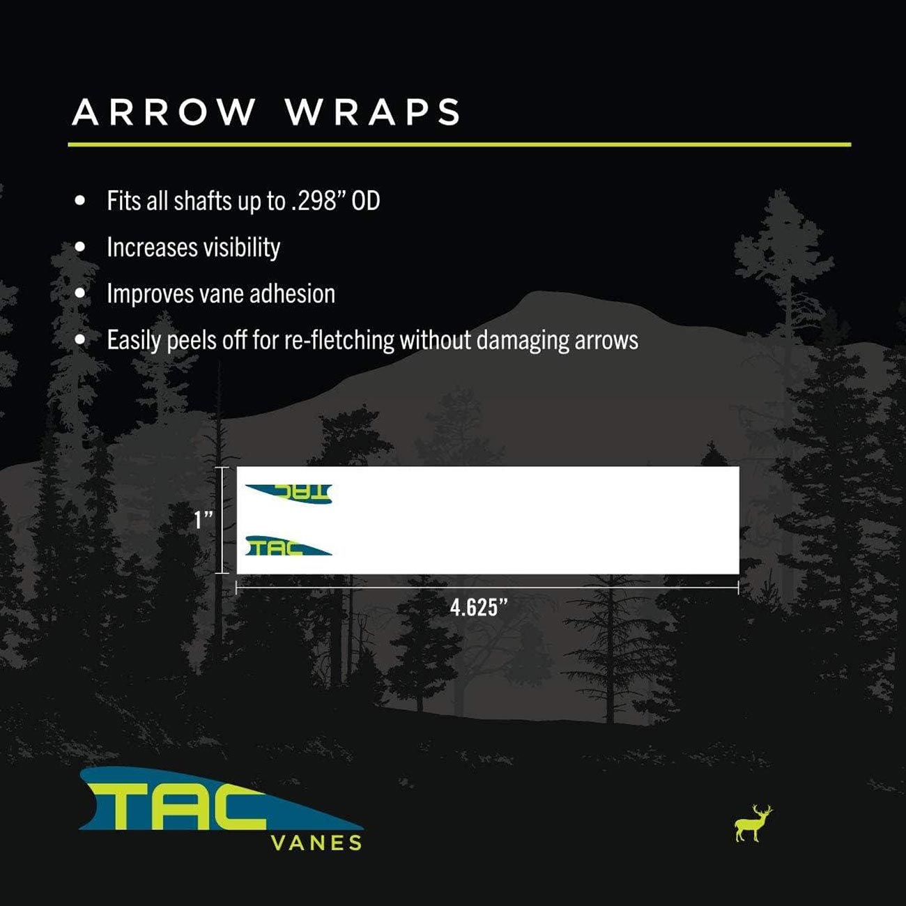 Tac Vanes 4.625" Standard Arrow Wraps - White (13 pack) - Clinch River Fishing USA