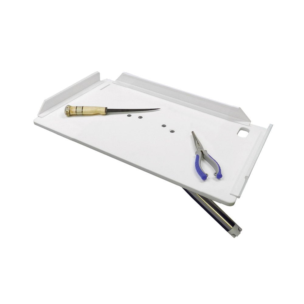 TACO 20" Poly Filet Table w/Adjustable Gunnel Mount - White - Clinch River Fishing USA