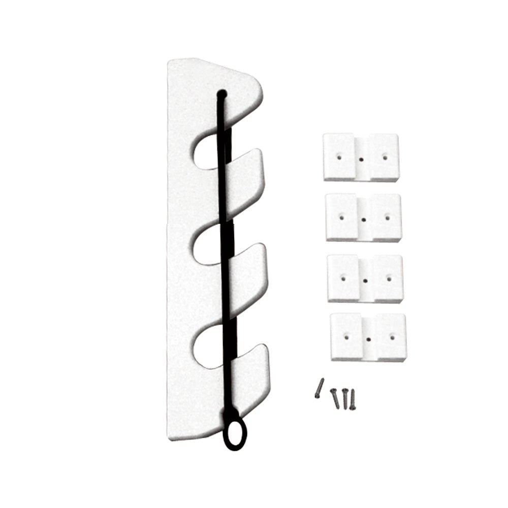 TACO 3-Rod Poly Bungee Rod Holder Rack - White - Clinch River Fishing USA