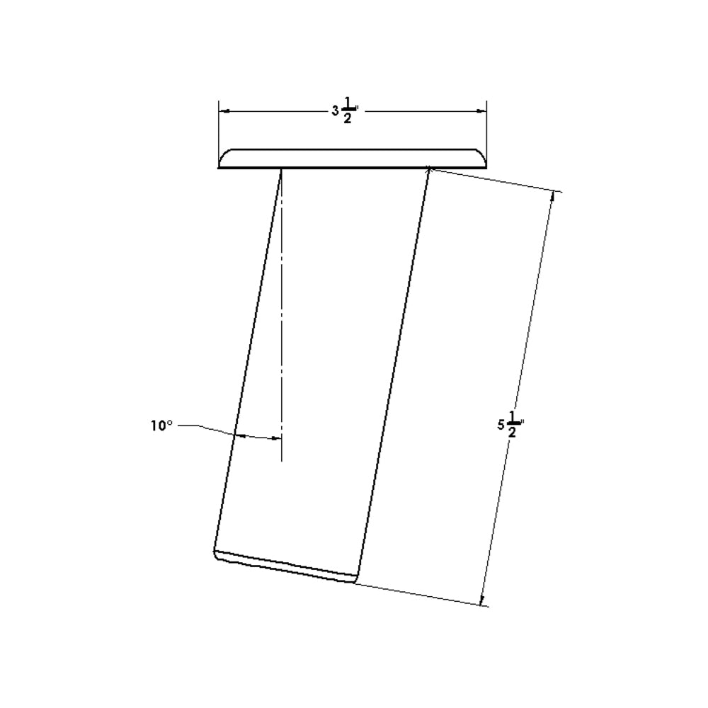 TACO Flush Mount Rod Holder 10° - Deluxe Anodized Finish - Clinch River Fishing USA