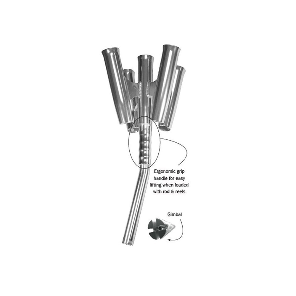 TACO Olympic 5-Rod Holder Cluster - Clinch River Fishing USA