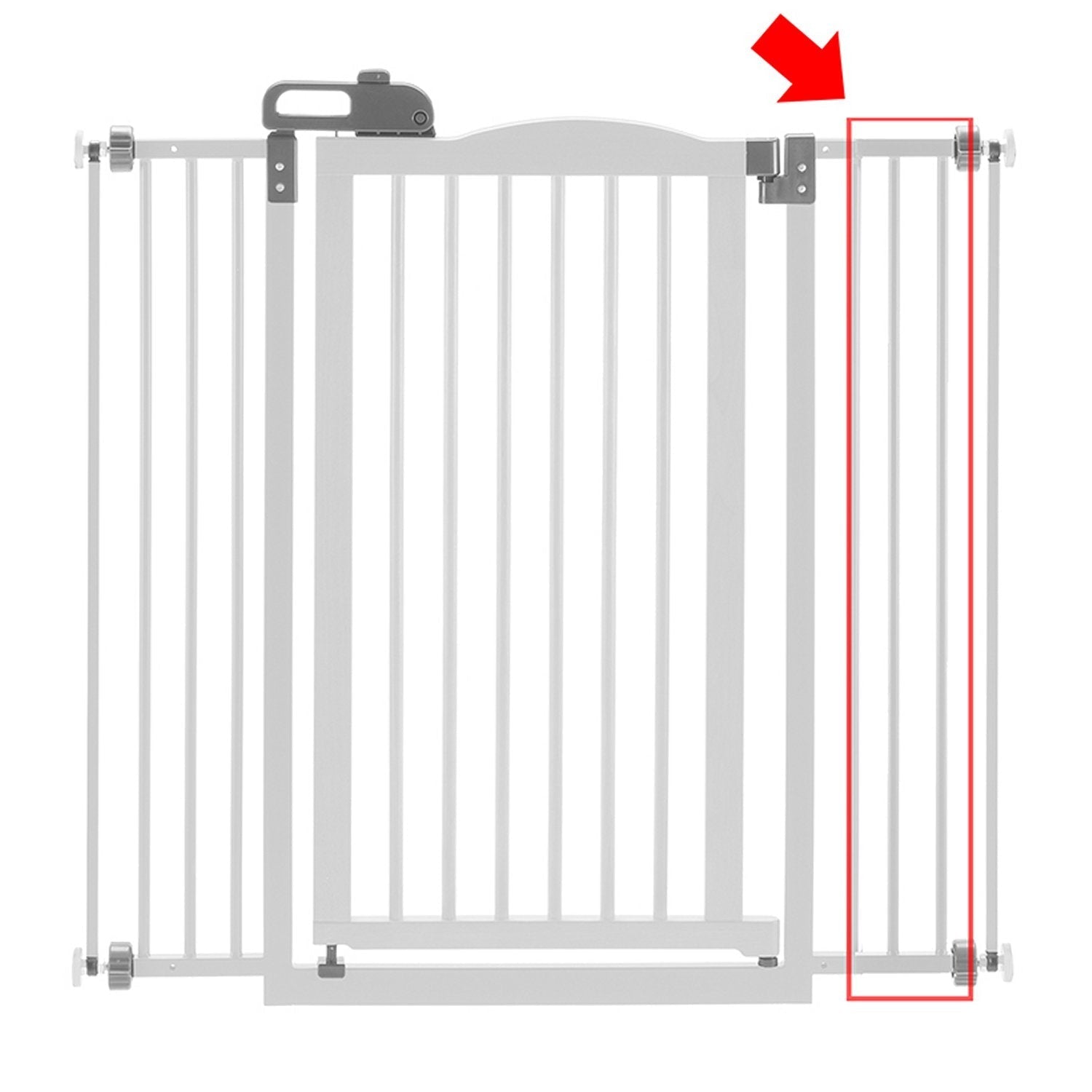 Tall One-Touch Gate II Extension in White - Clinch River Fishing USA