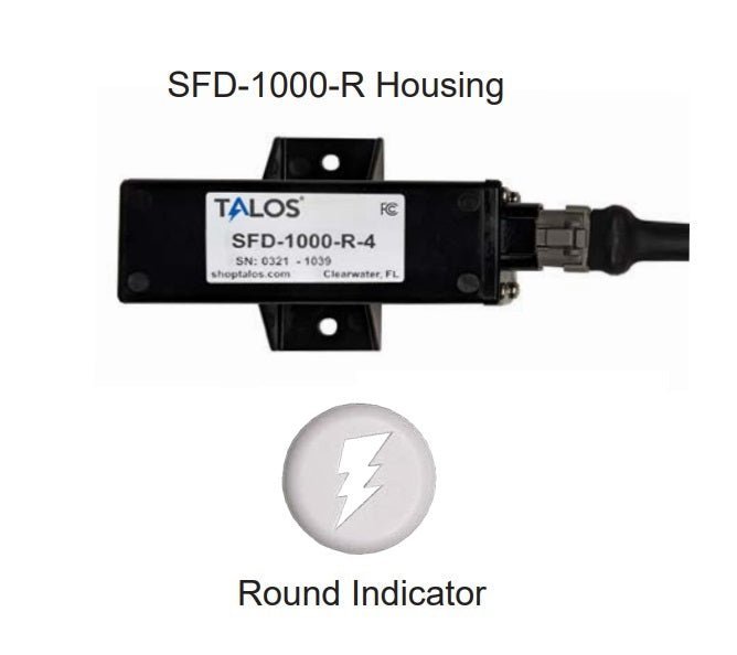Talos SFD1000R White Round Flush Mount Lightning Detector with 10ft Cable - Clinch River Fishing USA