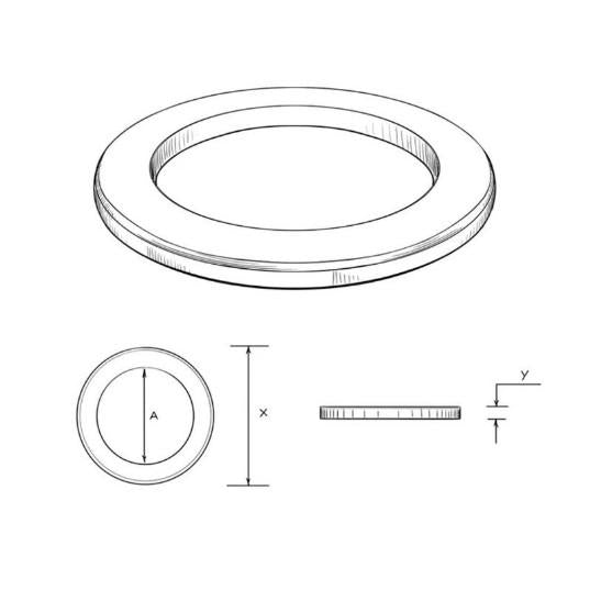 8.8" SPEAKER TRIM RING - 8.8" X .5" THICK - WHITE | TRIMRING8.8x.5
