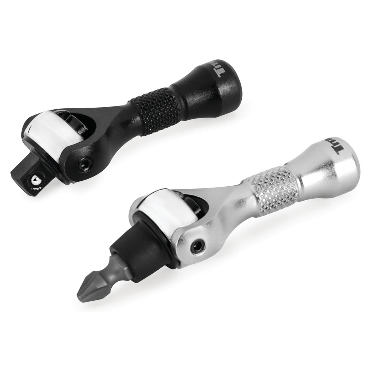 Titan 1/4" Drive 90-Tooth Swivel and Ratcheting Bit Driver Nano Ratchets (2-Piece) - Clinch River Fishing USA