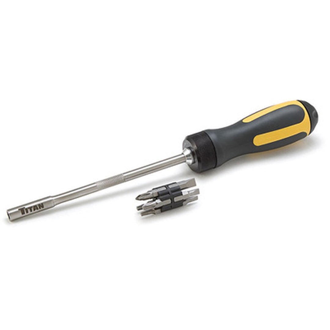 Titan High Torque Ratcheting Screwdriver with Bits - Clinch River Fishing USA