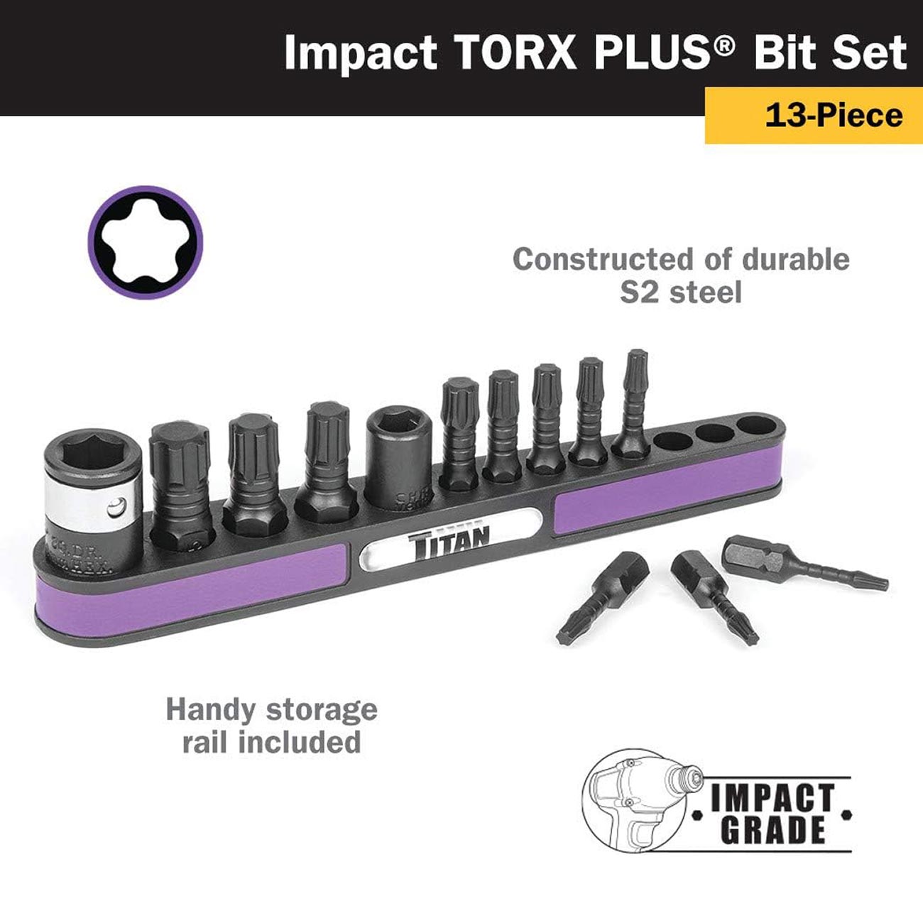 Titan Impact Torx Plus Bit Set (13 - Piece) - Clinch River Fishing USA