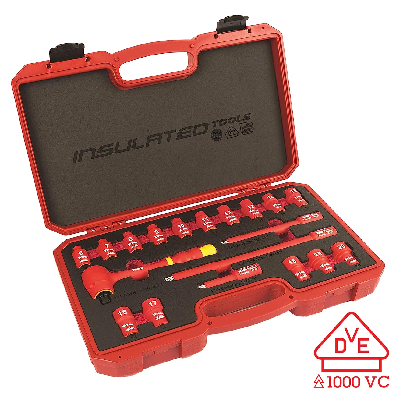 Titan Metric 3/8" Drive VDE Insulated Socket Set (19-Piece Set) - Clinch River Fishing USA