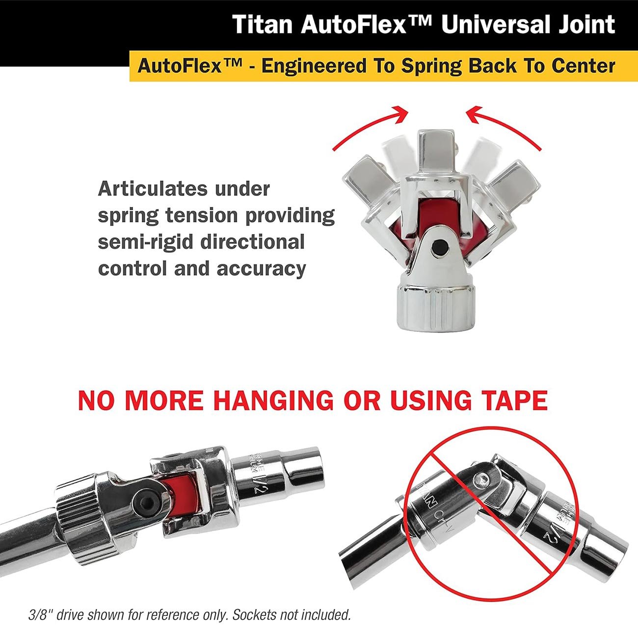 Titan Tools Auto Flex Universal Joint Socket Set (3-Piece) - Clinch River Fishing USA