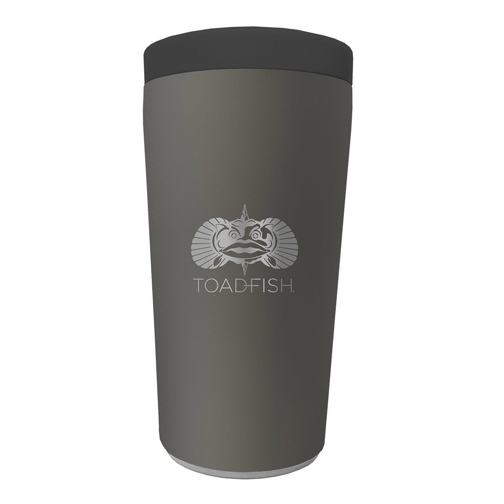 Toadfish Non - Tipping Can Cooler 2.0 - Universal Design - Graphite - Clinch River Fishing USA