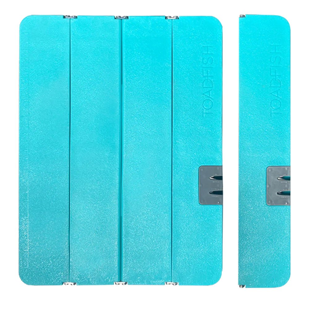 Toadfish Stowaway Folding Cutting Board w/Built - In Knife Sharpener - Teal - Clinch River Fishing USA