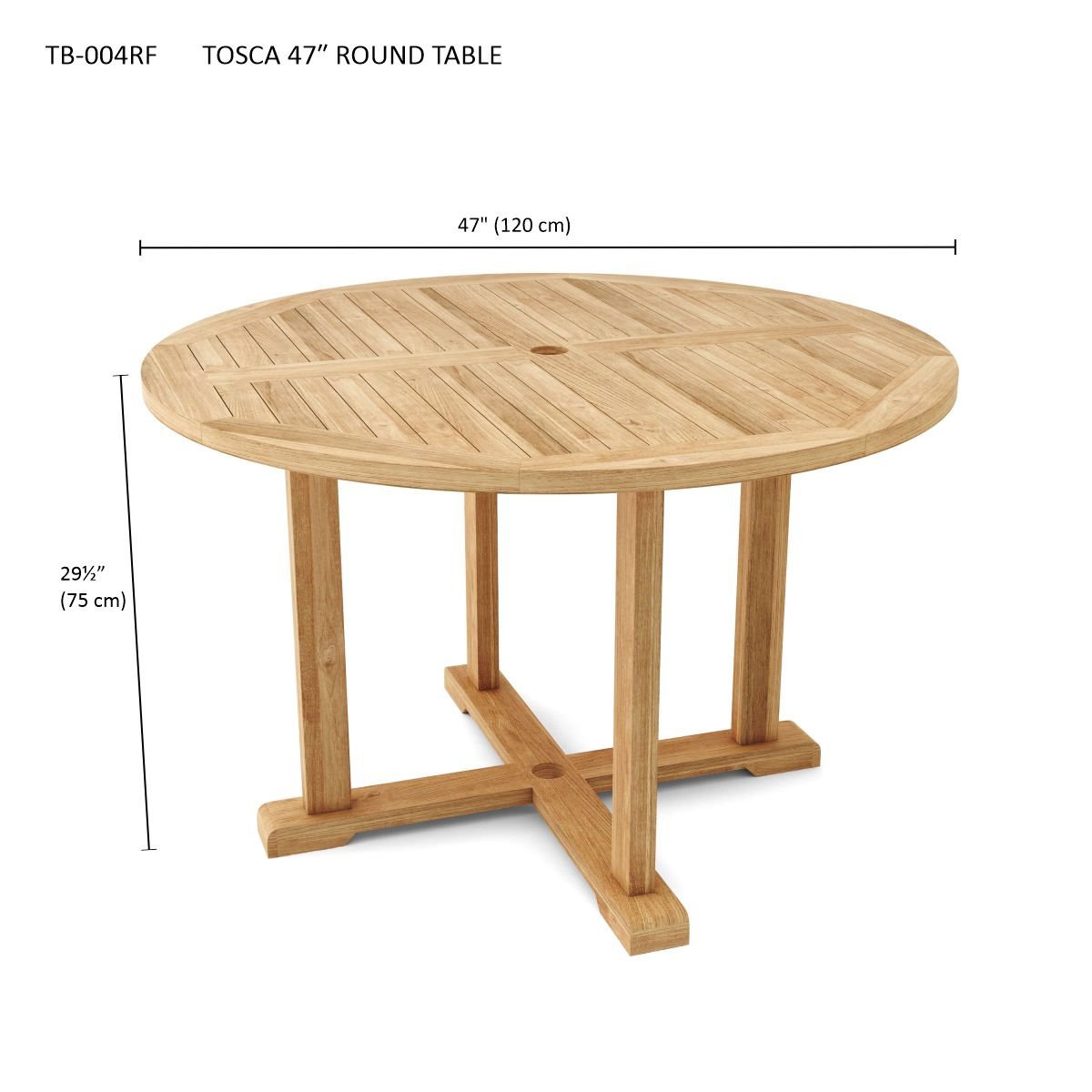 TOSCA 47″ ROUND TABLE - Clinch River Fishing USA