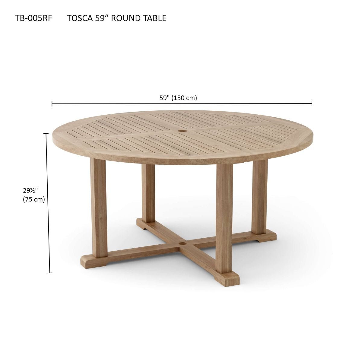 TOSCA 59″ ROUND TABLE - Clinch River Fishing USA