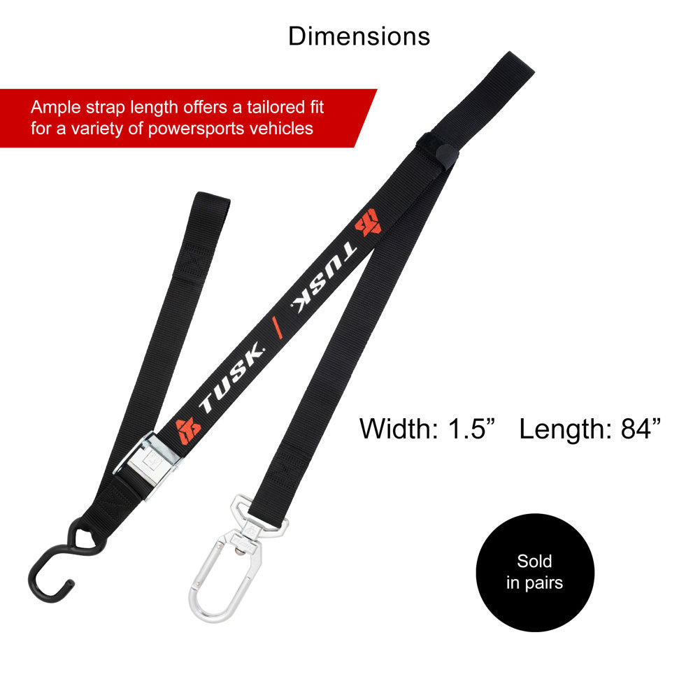 Tusk Swivel-Hook Carabiner Soft-Loop Buckle Tie Downs