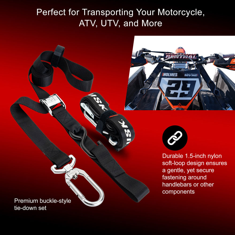 Tusk Swivel-Hook Carabiner Soft-Loop Buckle Tie Downs
