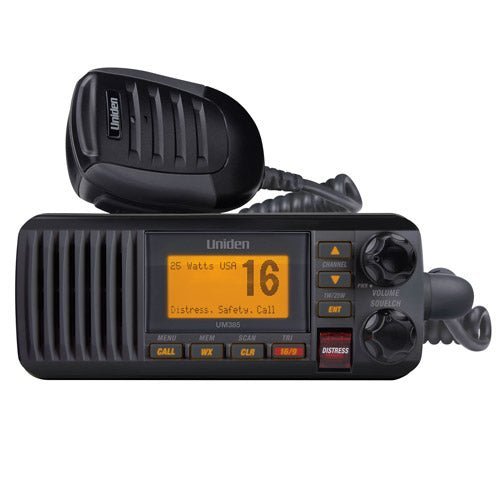 Uniden UM385BK Black VHF Class D DSC 25 Watt - Clinch River Fishing USA