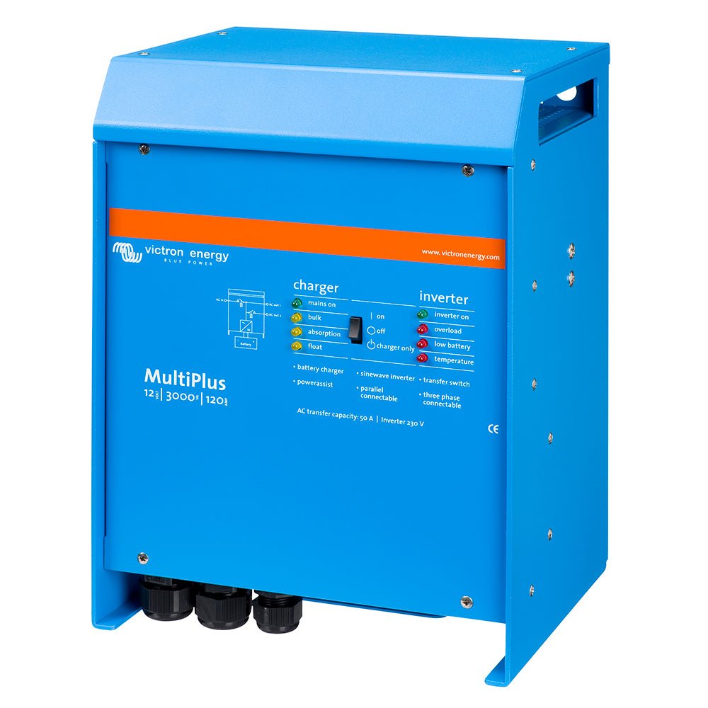 Victron MultiPlus Inverter/Charger 12VDC - 3000VA - 120VAC w/ 120AMP Charger - 50AMP Transfer Switch - UL Approved - Clinch River Fishing USA